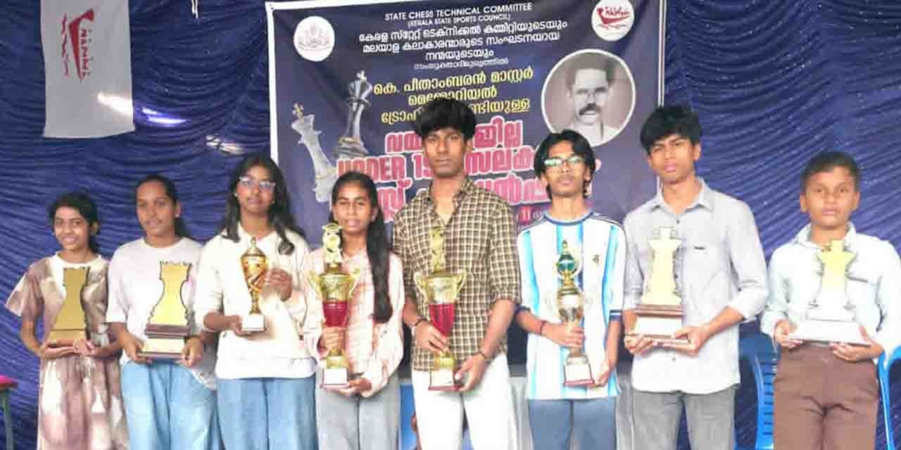വയനാട് ജില്ലാ അണ്ടര്‍ 19 ചെസ്സ് ചാമ്പ്യന്‍ഷിപ്പ്; ജയ്ദീപും അനുഷയും ചാമ്പ്യന്‍മാര്‍