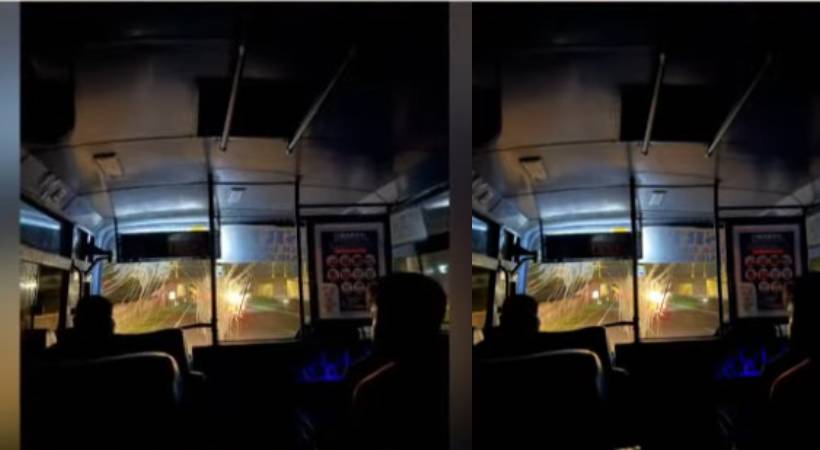 കർണാടകയിയിൽ KSRTC ബസ് അപകടപ്പെടുത്താൻ ശ്രമം: മൂന്നിലധികം പേർ ബസിന് നേരെ മുട്ടയെറിഞ്ഞു