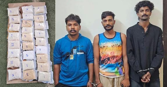 ആഡംബര വാഹനങ്ങളിൽ രഹസ്യ അറയുണ്ടാക്കി ലഹരിക്കടത്ത്, ലക്ഷ്യം യുവാക്കൾ; 12 കിലോ എംഡിഎംഎയുമായി 3 പേർ പിടിയിൽ