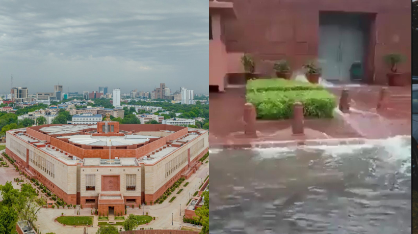 പുതിയ പാർലമെൻറ് മന്ദിരത്തിൽ വെള്ളക്കെട്ട്; പണിയാൻ ചെലവഴിച്ചത് 1,200 കോടി, വീഡിയോ പുറത്തുവിട്ട് കോൺഗ്രസ്