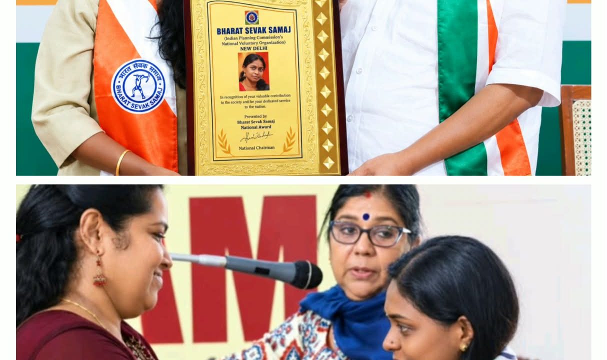 അധ്യാപികയും ഗാനരചയിതാവുമായ ലിജി ശ്രീവരത്തിന് ദേശീയ ഭാരത് സേവക് പുരസ്‌കാരം